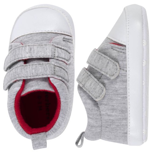 Gerber Baby Shoes - Heather Gray, 6-9 months.