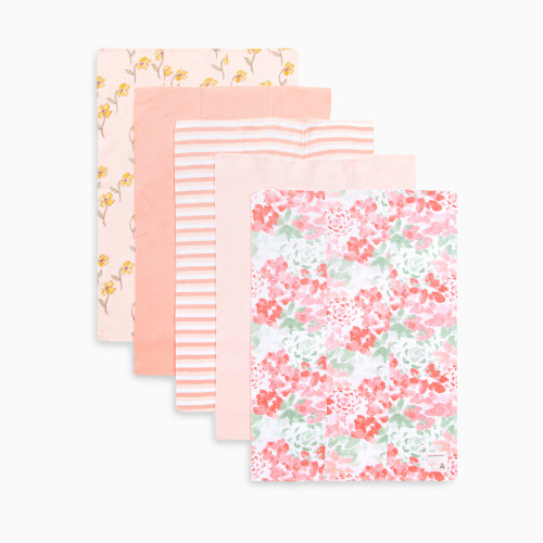 Organic Burp Cloth (5 Pack) - Tossed Succulent