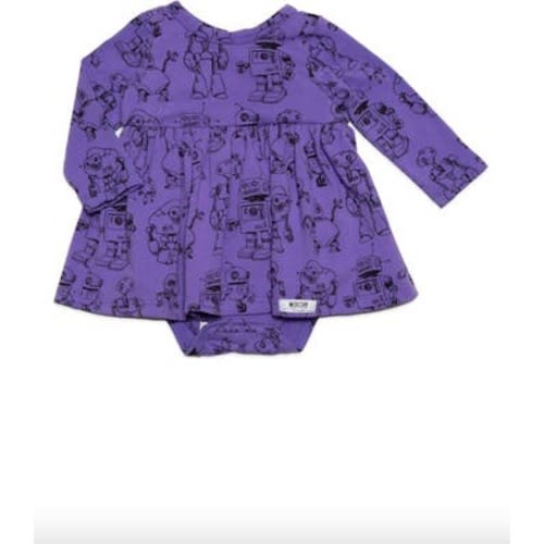 Printed Long Sleeve Bubble Romper, Newborn