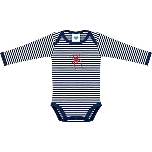 Creative Knitwear College Baby Striped Long Sleeve Bodysuit - Team Logo, Multiple Colors, Unisex (0-12 Months)
