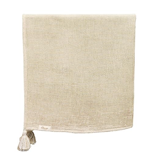 Crane Baby Hazelwood Luxe Blanket, Soft Cotton Nursery and Stroller Blanket, Cotton and Cashmere, 36" x 36"