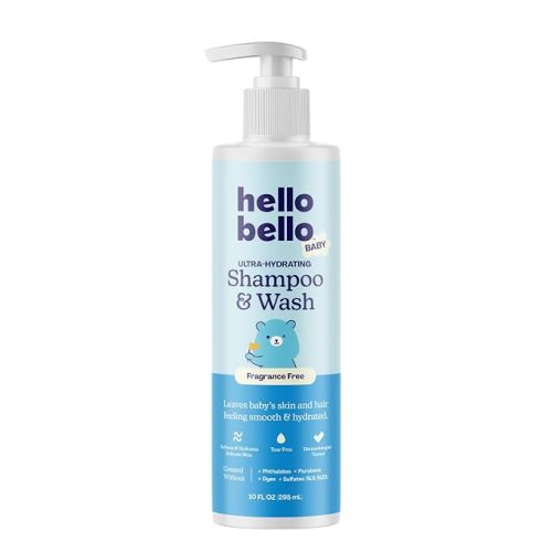 Hello Bello Baby Shampoo & Body Wash, Gentle Fragrance Free, 10oz