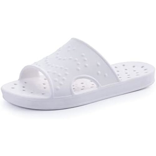 shevalues Shower Shoes for Women Men with Arch Support Quick Drying Pool Slides Lightweight Beach Sandals with Drain Holes
