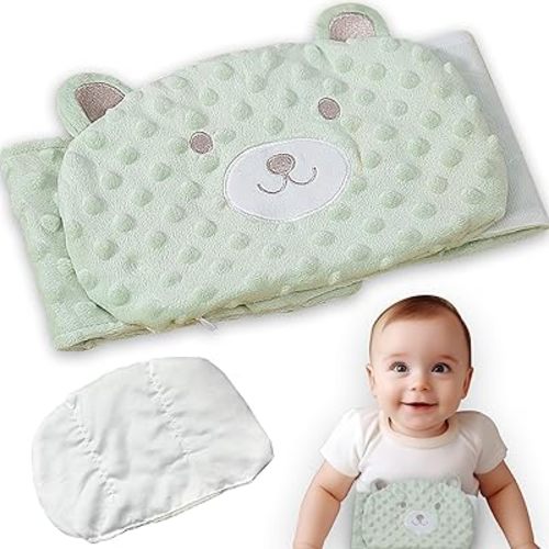 Baby Colic Relief Gripe Belt Seed Heating Pad with Gentle Warmth Tummy Wrap for Soothing Gas and Upset Stomach (Green, 0m+)