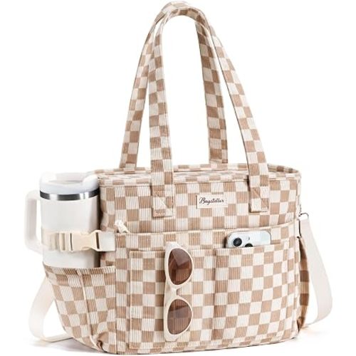 Corduroy Lunch Box for Women Insulated Lunch Bag Cooler Tote Bag