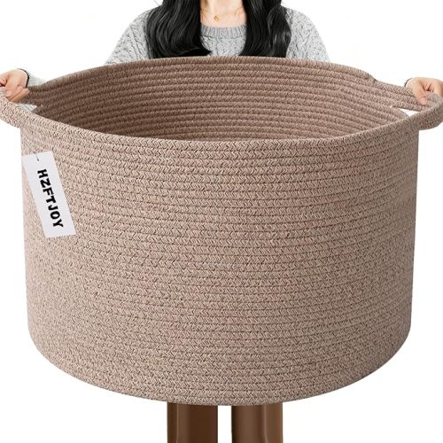 115L Large Basket, Woven Rope -Brown | nursery storage bin