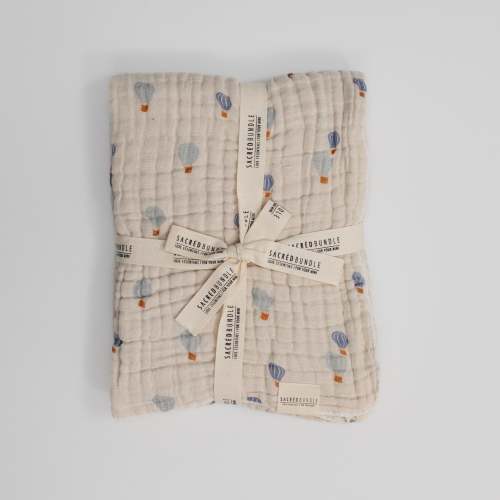 Organic Cotton Baby Blanket Balloons