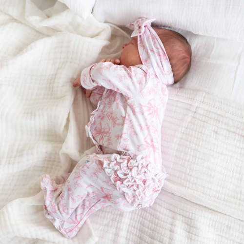 Fancy Frills Knit Large Bow Headwrap