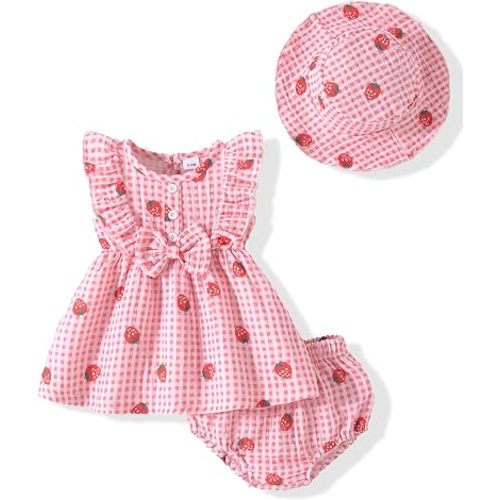 Vibebox Baby Girl Dresses Toddler Summer Princess Dress Clothes 0-18 Months