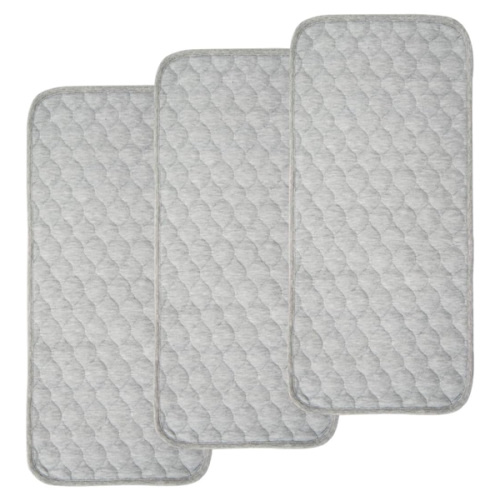 BlueSnail Quilted Thicker Waterproof Changing Pad Liners 3 Count(Gray 13” x 27”)