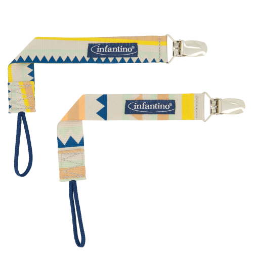 BooginHead PaciGrip by Infantino, Universal Pacifier Clips, Infant & Toddler, Unisex, Multicolor, 2-Pack