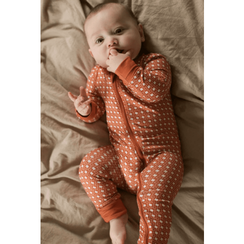 Baby Zip Up - Texas - Orange & White – BURLEBO