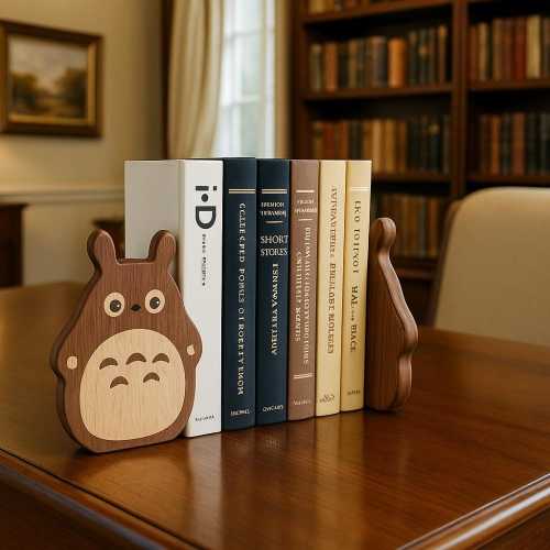 Totoro Wooden Bookends, Nursery Decor, Studio Ghibli Gift