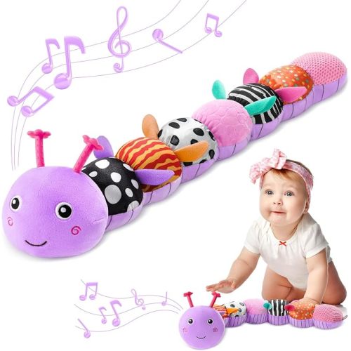 Baby Toys 0-6-12 Months Musical Caterpillar Plush Stuffed Animals
