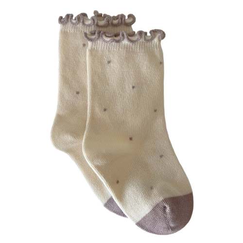 Lettuce Edge Socks, Dainty Dot Lavender