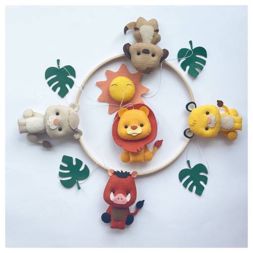 Baby Mobile The Lion King - Baby Crib- Mobile Nursery Inspired by Disney Lion King - Simba - Nursery Decor- Timon- Pumbaa - Baby Room