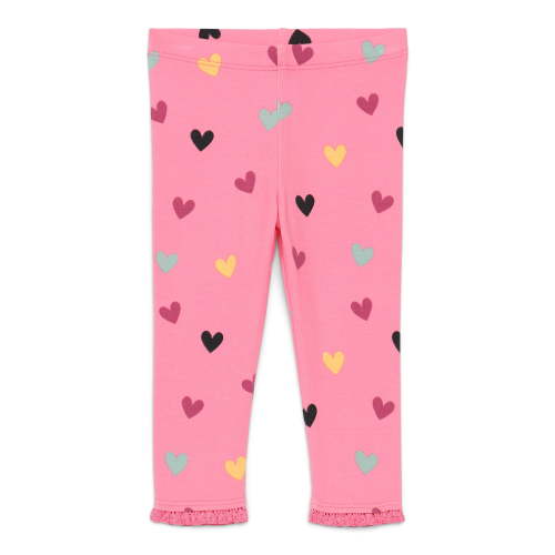 Garanimals Baby Girls Print Jersey Leggings with Lace Trim, Sizes 0M-24M