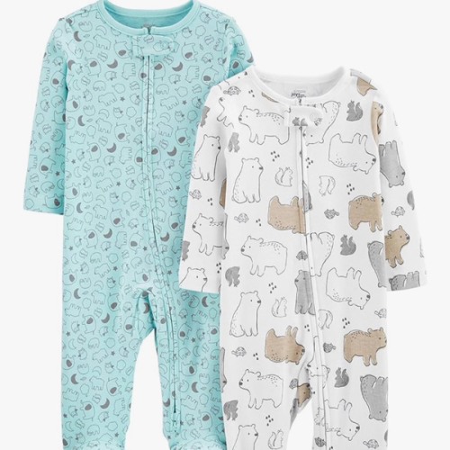 Simple Joys by Carter's unisex-baby Neutral 2-pack Cotton Footed Sleep and Play