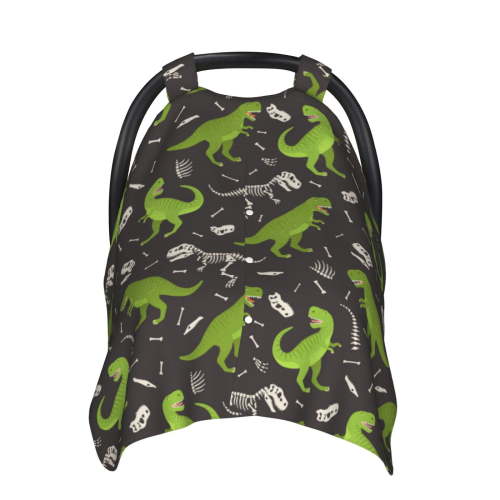 Car Seat Cover Baby - Dinosaur Skeleton-E Breathable Comfort Infant Car Seat Cover for Baby Carseat, Lightweight Baby Essentials Must Haves Newborn Stuff for Girl Boy