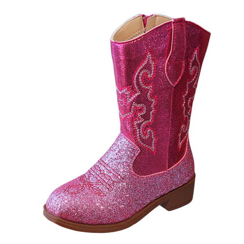 Kogui Toddler Girl Cowgirl Boots Toddler Girls Cowgirl Boots Cowboy Boot Ankle Boots Little Kids Big Kid Riding Shoes Size 13.5 (Pink,Little Kids 13.5)