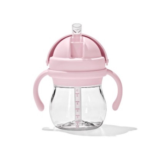 OXO 6oz Tot Transitions Straw Cup with Removable Handles - Blossom
