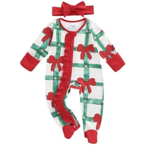 CIYCUIT Baby Girls Cactus Footies Newborn Zip Up Onesie Romper