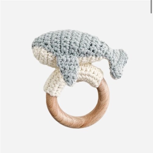Whale Crocheted Rattle Teether