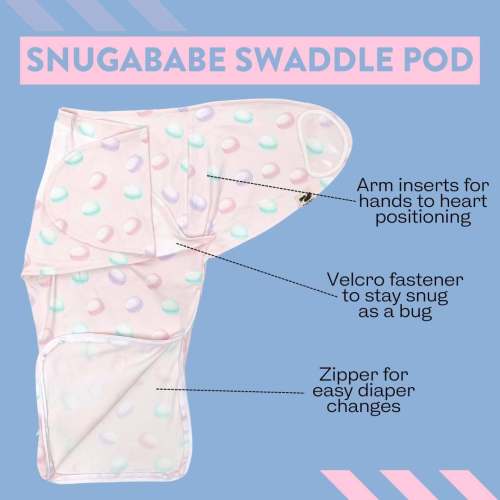 Snugababe Swaddle Sleep Pod - Macarons | Norani Baby
