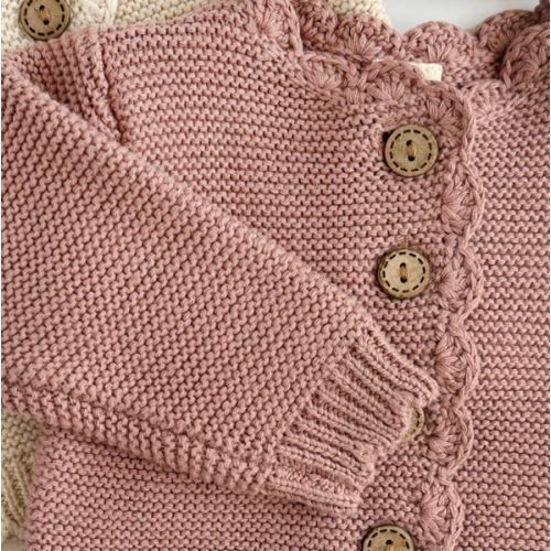 Cotton Knitted baby kids | Sophia Cardigan – Olive and Cradle