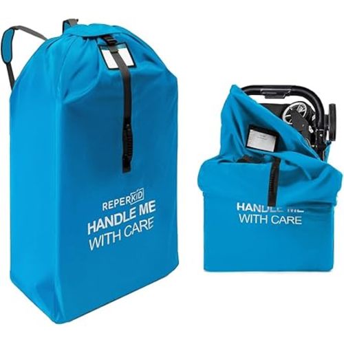 Stroller Travel Bag for Airplane Gate Check-in - Ultra Durable, Water Resistant W/Adjustable Carry Straps - Large Standard or Double Stroller