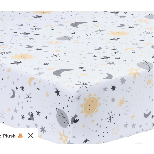 Little Star White Celestial Microfiber Baby Fitted Crib Sheet – Lambs & Ivy