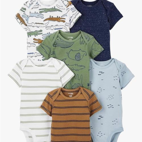 Simple Joys by Carter's Baby-Boys 6-Pack Short-Sleeve Bodysuit