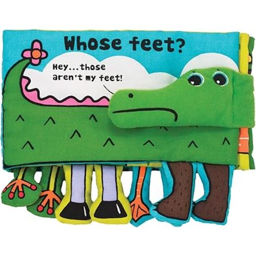 Melissa & Doug Soft Activity Baby Book - Whose Feet? Sensory Toys for Toddlers, Travel Toys for Toddlers Boys and Girls