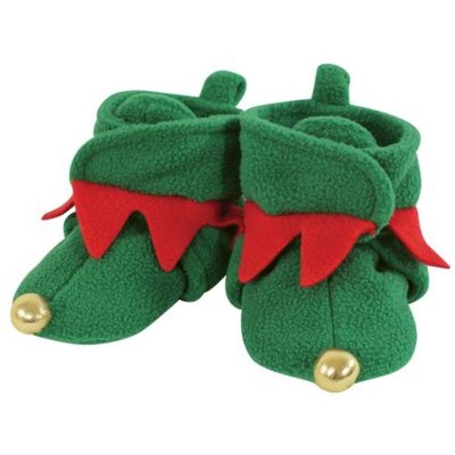 Hudson Baby Infant Baby Cozy Fleece Booties, Elf, 0-6 Months