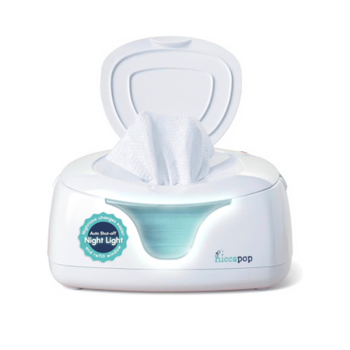 Hiccapop Baby Wipe Warmer and Baby Wet Wipes Dispenser | Baby Wipes Warmer for Babies | Diaper Wipe Warmer with Changing Light, White