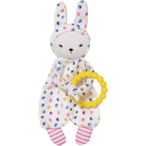 Manhattan Toy Cherry Blossom Days Baby Bunny Soothing Mini Blankie with Removable Silicone Teether Multi