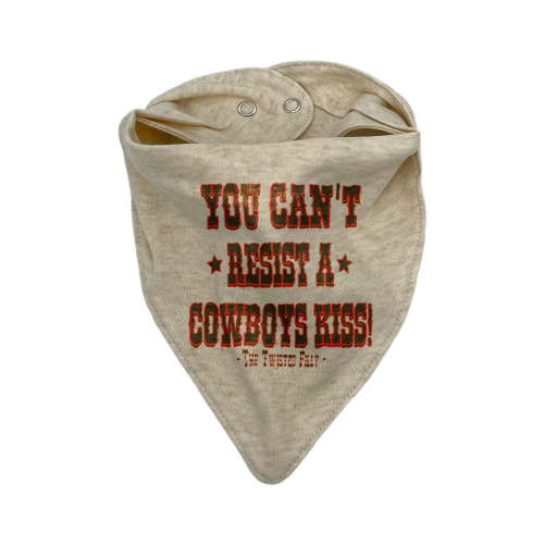 You Can't Resist A Cowboys Kiss Bandana Bib - Assorted Colors – The Twisted Filly Clothing Co.