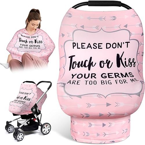 Metplus Baby Car Seat Cover, No Touch Sign Carseat Canopy & Nursing Covers