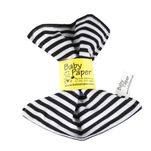 Original Baby Paper - Crinkle Teether and Sensory Toy for Babies and Infants | Black and White Stripes | Non-Toxic, Washable | Great for Baby Showers