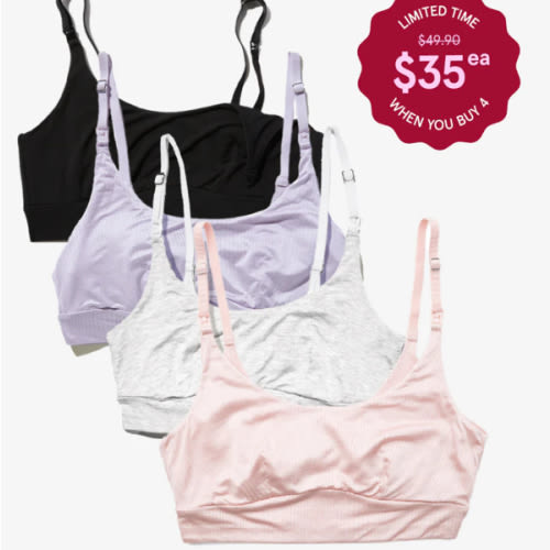 Everything Bra 4-Pack | Soft, Stretchy Maternity & Nursing Bras by Bodily