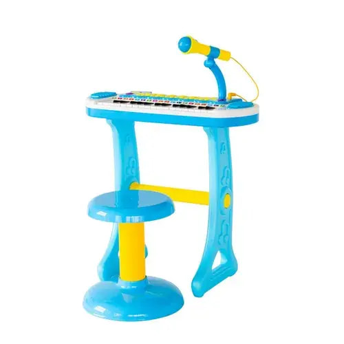 Children's Electronic Keyboard with Stand Musical Instrument Toy - Blue | Baby Bunting AU
