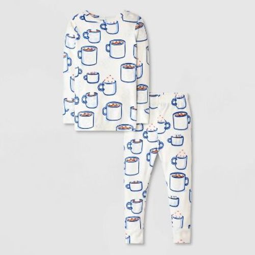 Toddler Boys' 2pc Hot Cocoa Snuggly Soft Pajama Set - Cat & Jack™ Ivory