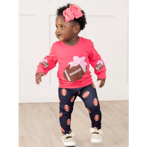 Hot Pink Touchdown Embroidered Outfit