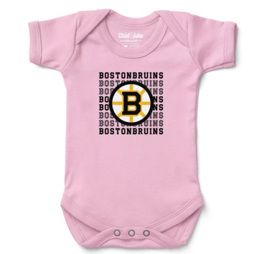 Boston Bruins Chad & Jake Newborn & Infant Bodysuit - Light Pink