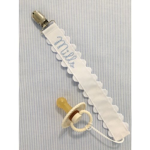 Monogrammed Pacifier Clip Holder Embroidered Name - Etsy