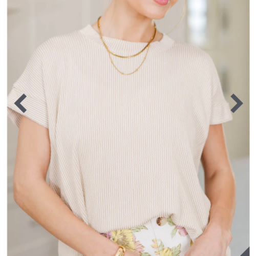 NURSING COLLECTION: Catch On Light Taupe Ribbed Top