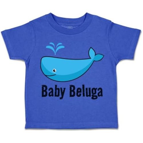 Toddler T-Shirt Baby Beluga Blue Whale Ocean Sea Life Cotton Baby Beluga Clothes