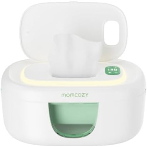 Momcozy Baby Wipe Warmer, Innovative Spring Design,Large Capacity Dispenser