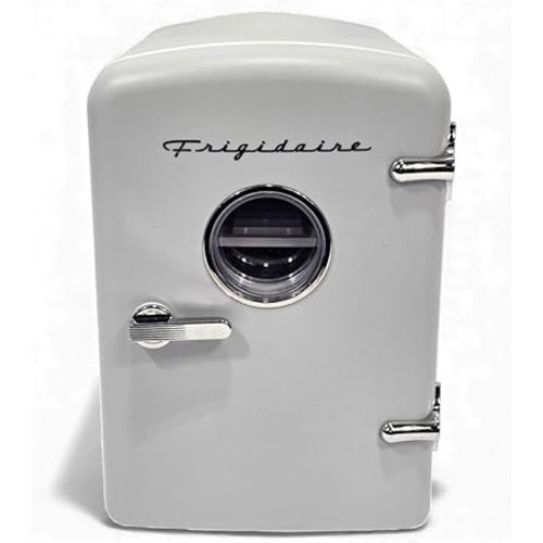 Frigidaire 6 Can/4L Mini Personal Retro Fridge Cooler EFMIS229-Moonbeam, Includes Home and 12V Car Cord, 4-liter capacity chills six 12 oz. soda cans (V2 model) (Renewed)