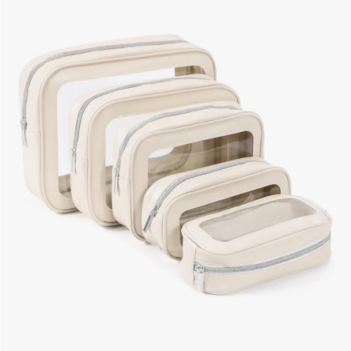 YOPCDJ 5PCS Diaper Bag Organizer Pouch Set, TSA Approved Toiletry Bag，Clear Waterproof TPU Makeup Bag Set Travel Organizer Bags for Women and Kids,Mothers Day Gifts